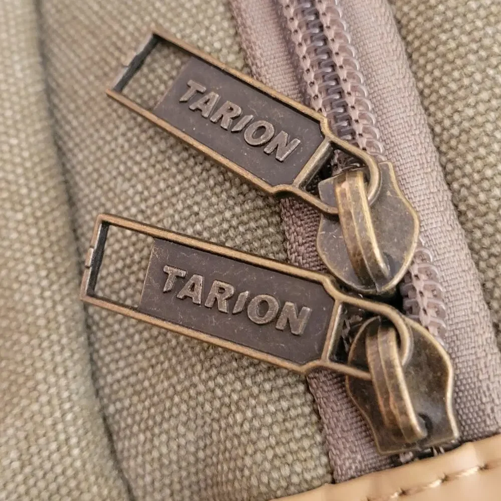 Vintage Style Tarion M02 14.5L Camera Backpack Leather Canvas Camera Bag